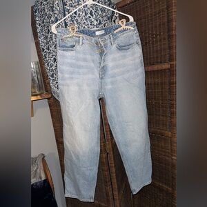 Straight wide leg jeans